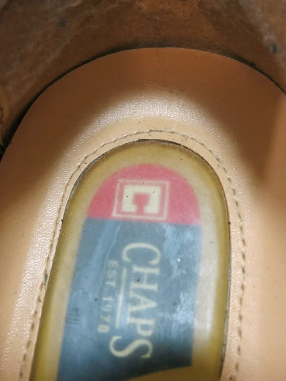Chaps Dress Oxfords Oil Tanned Leather Men's Dress Formal Footwear Shoes Sz 9 M